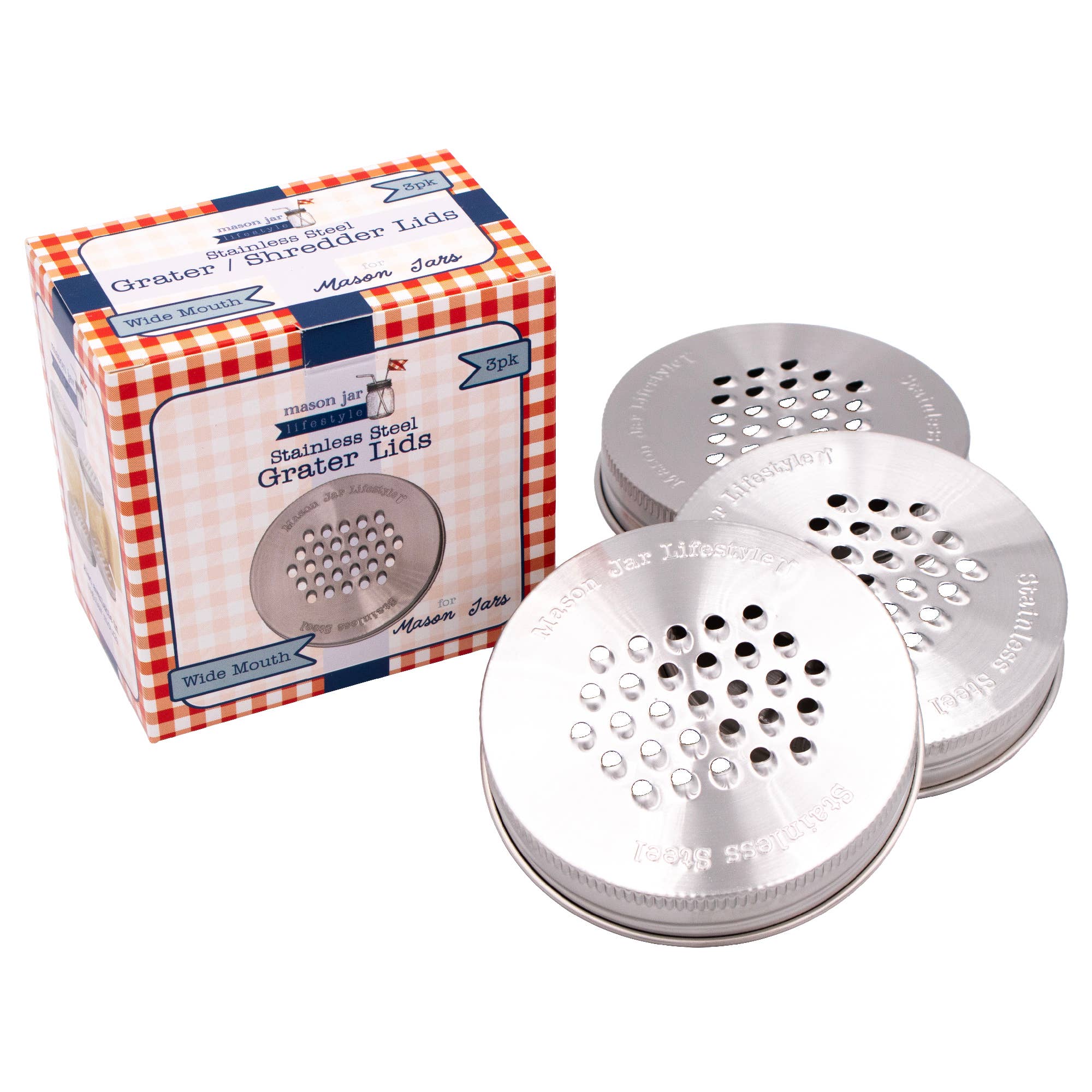 Mason Jar Lifestyle - Wholesale Kitchen Tool/Gadget - Grater / Shredder Lid for Mason Jars5