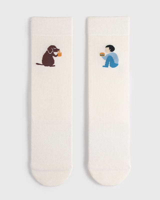 White Best Creative Socks For Pet Lovers, 2 Pairs-8 Looks！ for wholesale on Faire3