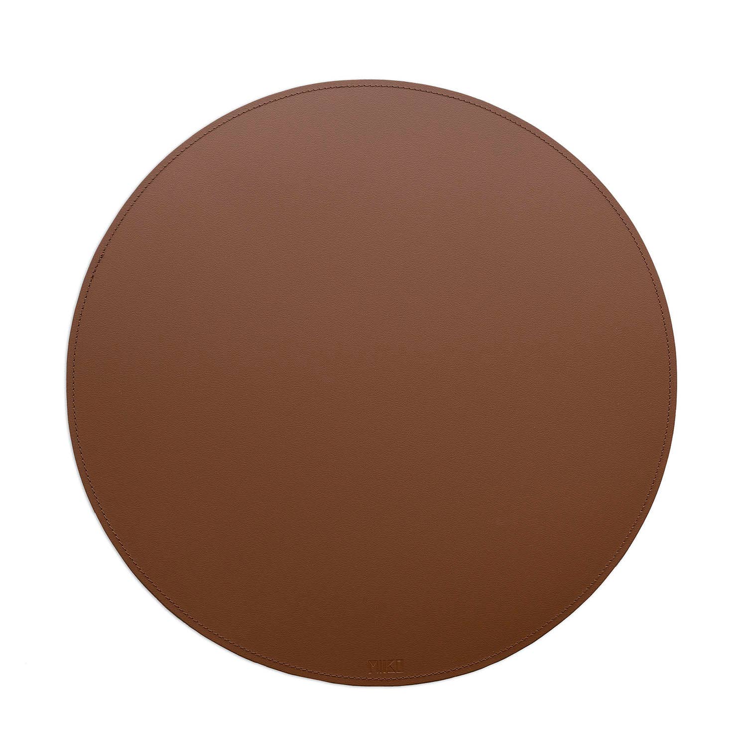 Miiko - Vendita all'ingrosso Tovagliette - Sottopiatto rotondo in pelle riciclata marrone0