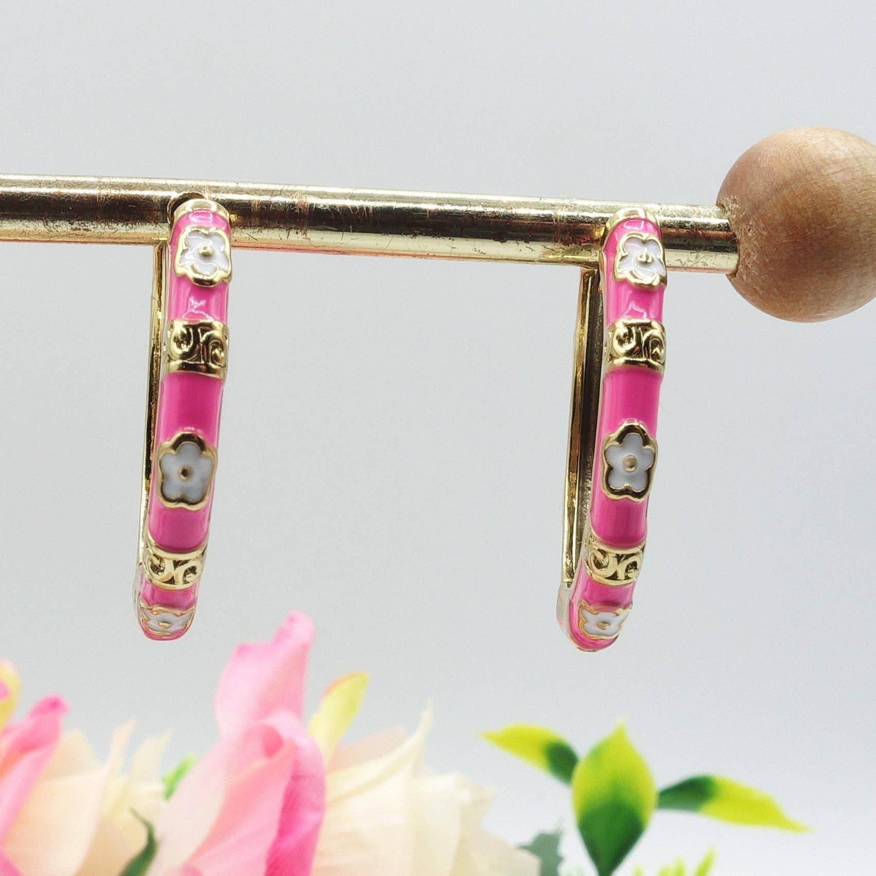 Daemon srls - Wholesale Dangle Earrings - AZALEA - ACCIAIO INOSSIDABILE orecchini a cerchio smaltati1