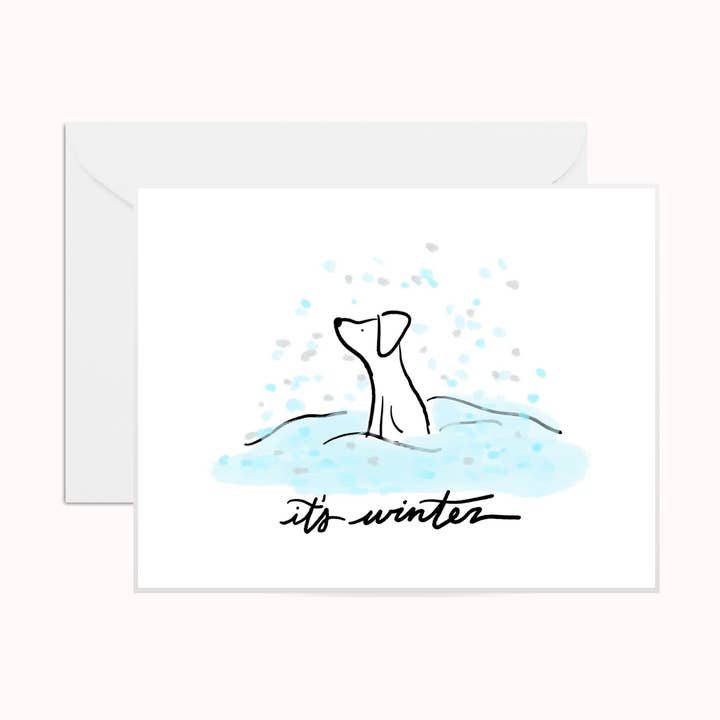 It's Winter Dog Greeting Card | Seasonal | Winter | for wholesale by Anna Whitham Co.