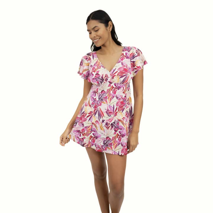 Robe Kapalua à manches flottantes et col en V Fit 4 Ur C's pour la vente par Fit 4U