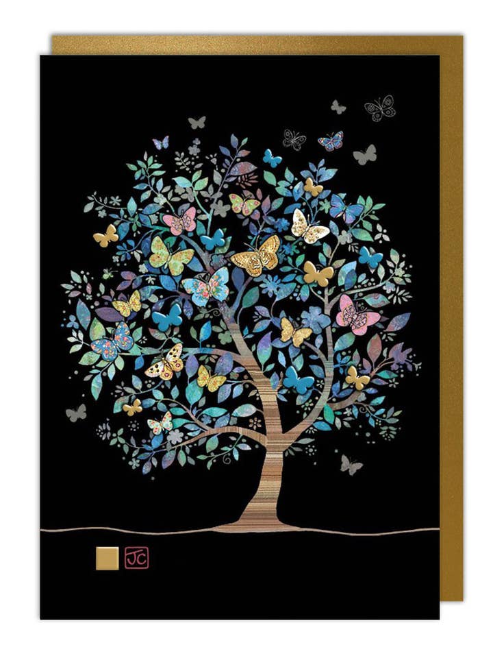 Butterfly Tree Blank Card for wholesale by Notes & Queries, Inc.