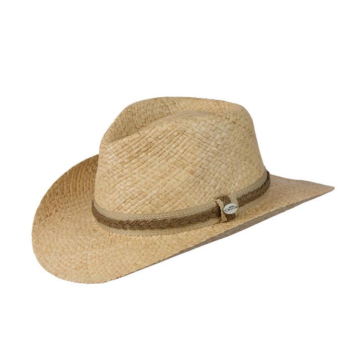 Chapeau Fedora Outback en Raphia Key Largo pour la vente par Conner Hats