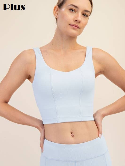 T0500PL37 PLUS SIZE V NECK NYLON RIB TANK TOP for wholesale by Sunday Morning