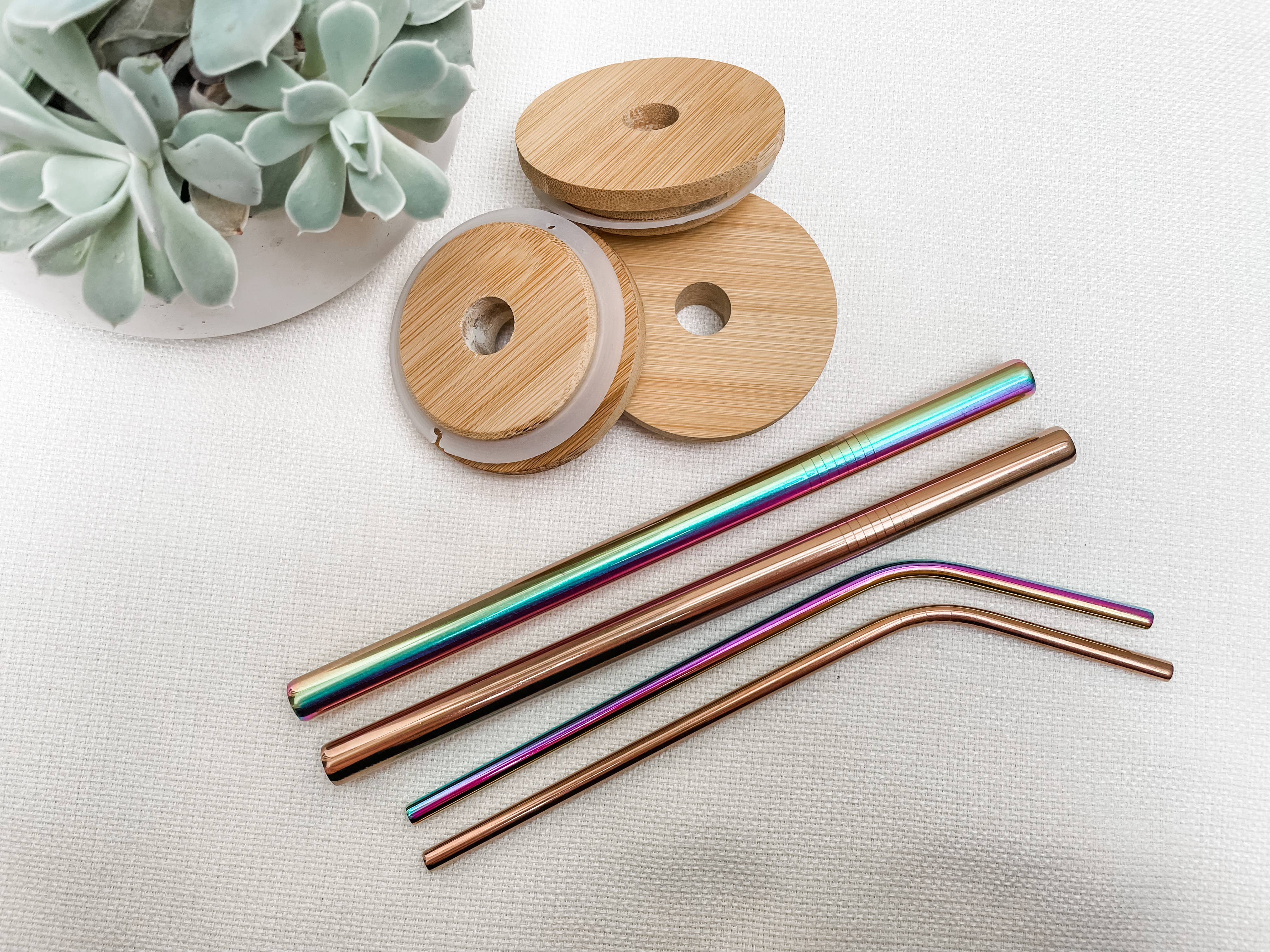 JUNGLE CULTURE BAMBOO REUSABLE STRAWS 10 PIECES SET (INCLUDES BOBA