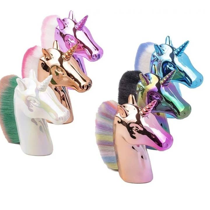 Unicorn Nail Brush Assorted Colors 1 Dozen (Colors May Vary) for wholesale by Majestic Wholesale
