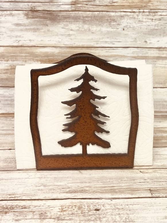 Emporium Pine Tree Lodge Napkin Holder for wholesale by Universal Ironworks USA
