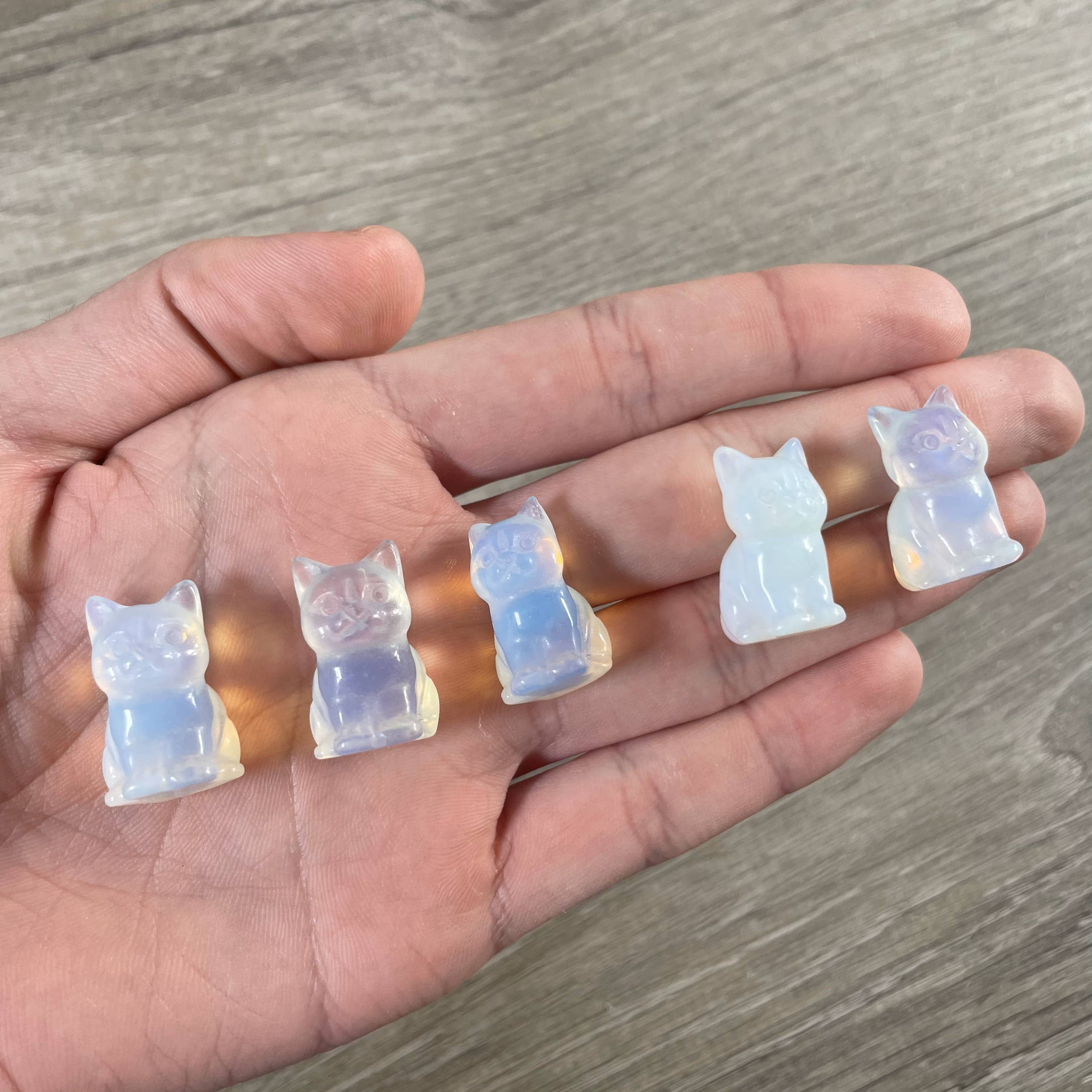 Keystone Crystals - Wholesale Decorative Figurine - Small Gemstone Cat Figurine – Carved Crystal Animal Statue 3