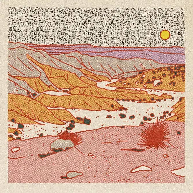 Caroline Clark - Wholesale Postcard - Morning Desert Postcards- Single Design1