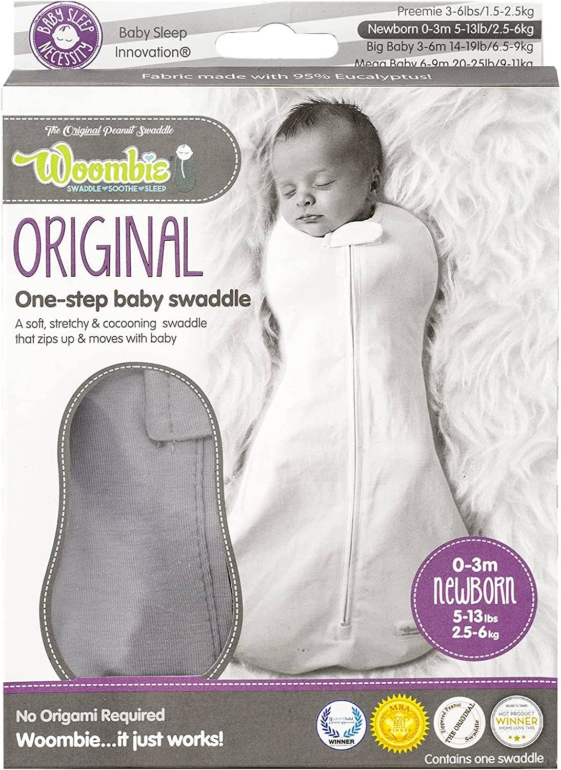 Woombie - Wholesale Inbakerdoek - Baby - The Tencel (eucalyptus) Woombie inbakerdoek voor baby's6