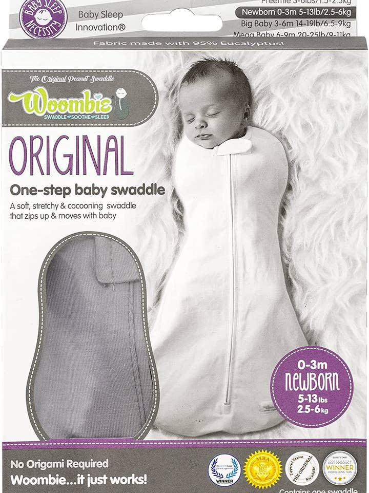 Woombie - Vendita all'ingrosso Copertina avvolgente - Neonati - The Tencel (eucalipto) Woombie, fasciatura per bebè6