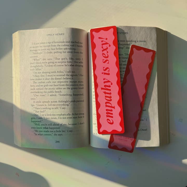 empathy is sexy bookmark (red/pink) for wholesale by divine variety