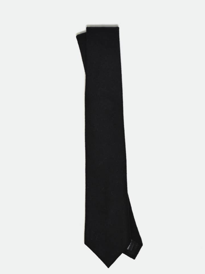 Black Wool Tie for wholesale by Curated Basics