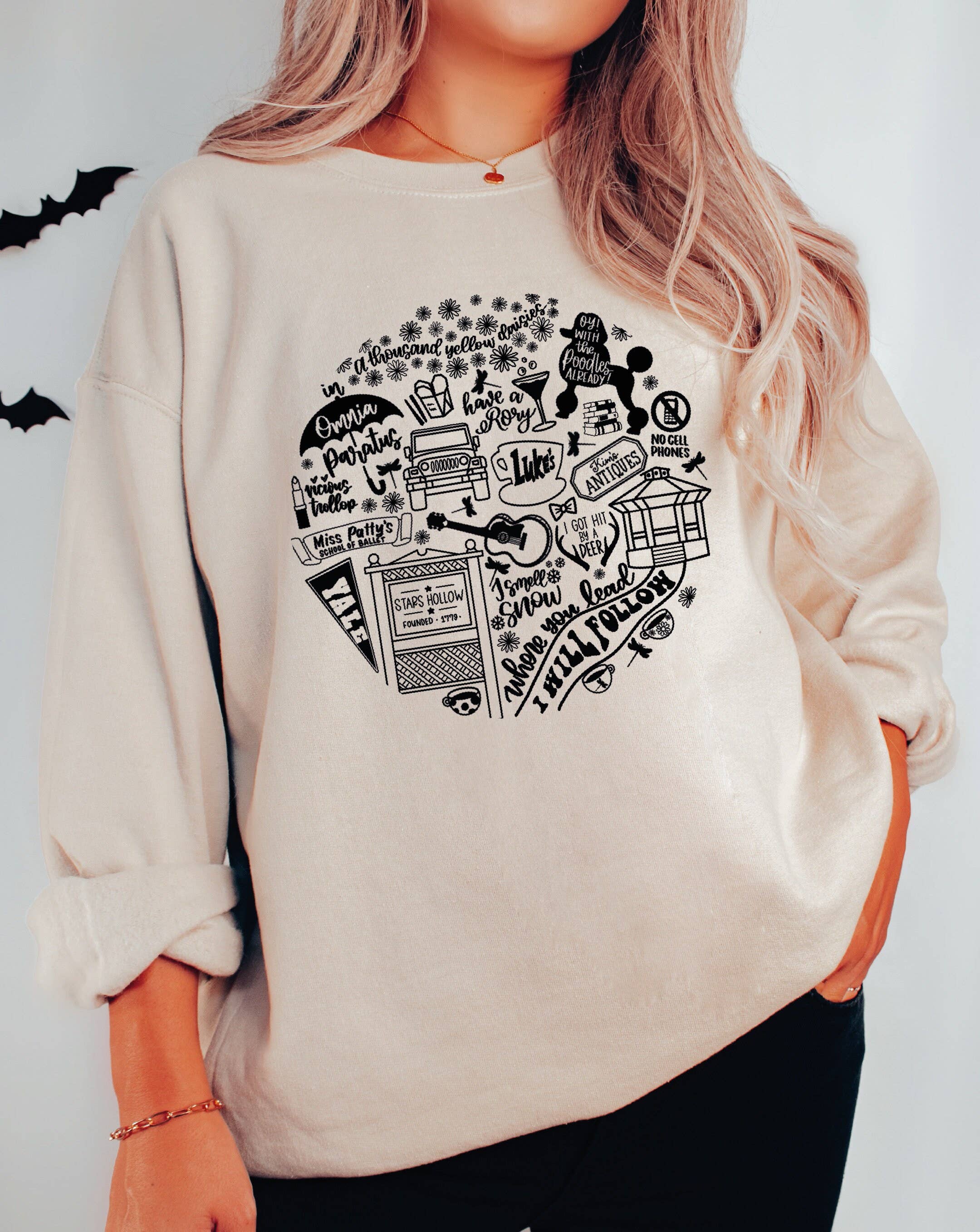 MAYA TX - Wholesale Graphic Sweatshirt - Women's - Stars Hallow Sweatshirt and Hoodie, Luke’s Diner X1171