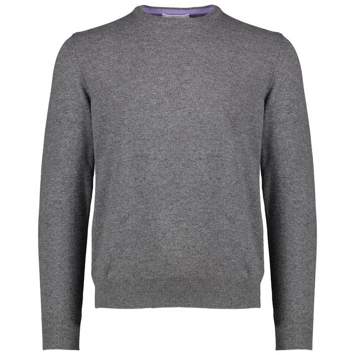 Jersey de cuello redondo con parches de intarsia para venta al por mayor de Kiromood