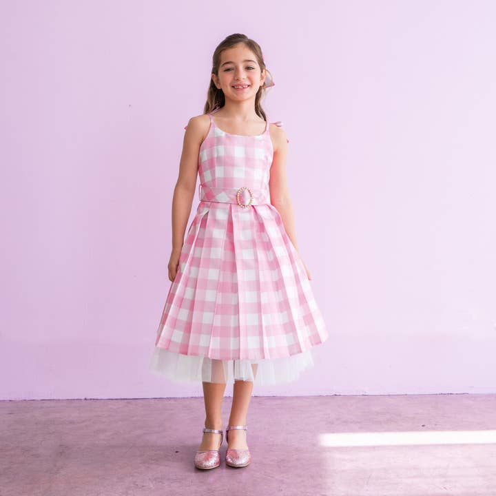Mattel Barbie Pink Gingham Premium Child Dress Up - Barbie The Movie for wholesale by A Leading Role