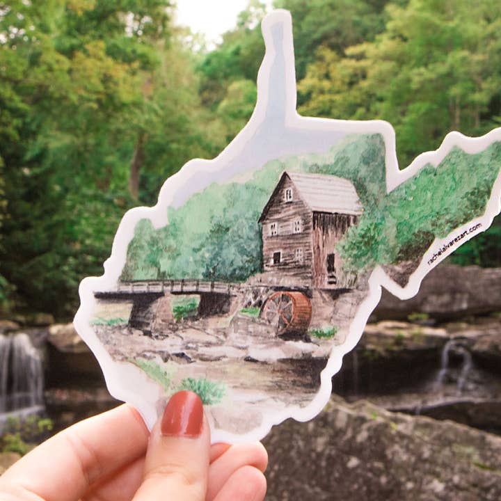 West Virginia Decal (large) for wholesale by Rachel Alvarez Art