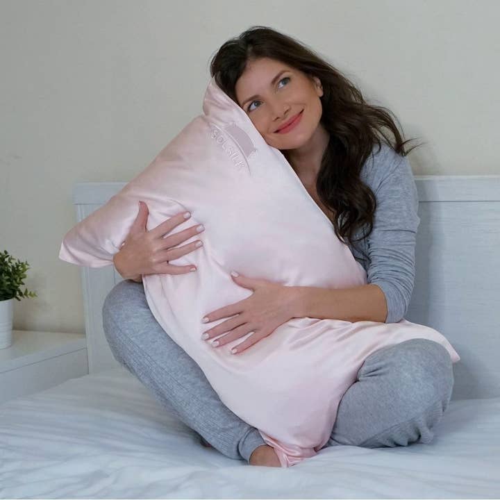 Rose Pink - 100% Pure Mulberry Silk Pillowcase for wholesale by SolSilk