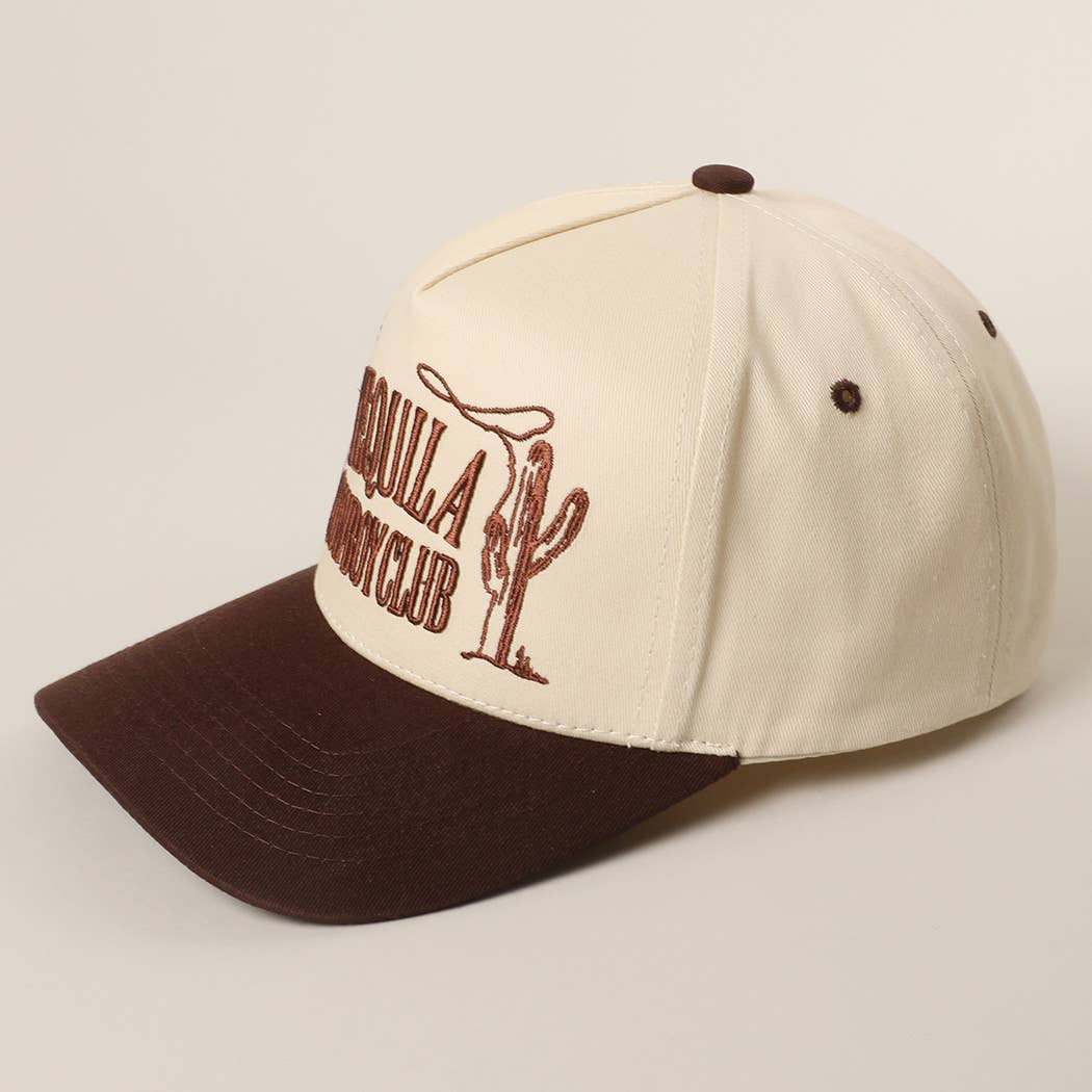 Fashion City - Vente Casquette de camionneur – unisexe - Casquette Trucker Bicolore Brodée 3D TEQUILA COWBOY CLUB8