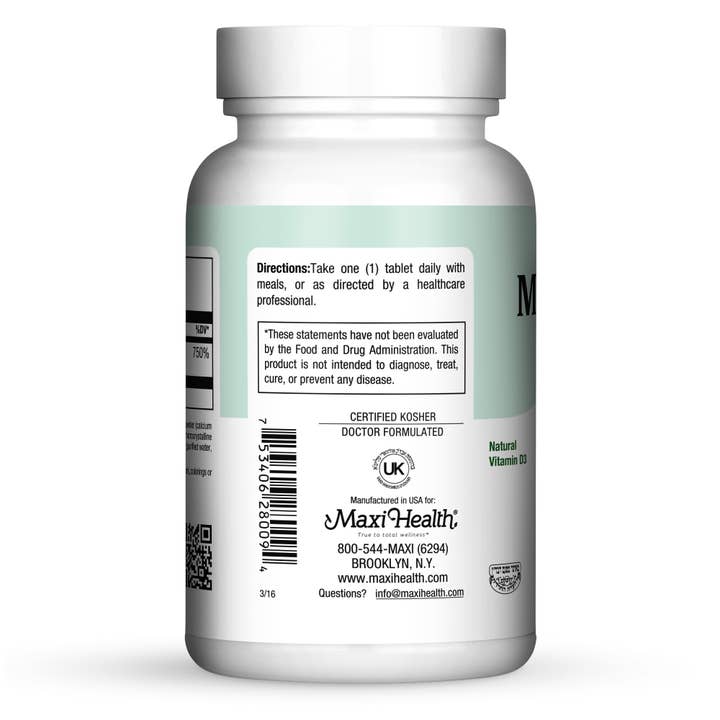 Maxi Health - Wholesale Oral Supplement/Vitamin - Vitamin D3 3000 IU