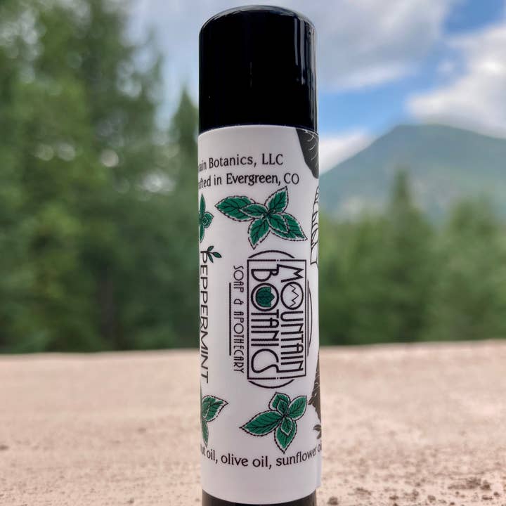 Peppermint Beeswax Lip Balm for wholesale by Mountain Botanics, LLC