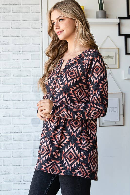 ROUGE/MULTI TOP DE POUPÉE AZTÈQUE MULTICOLORE ET6755-25 en vente sur Faire10