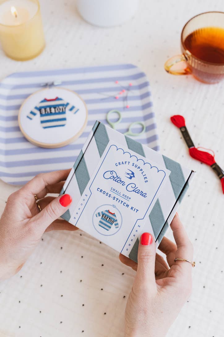Cotton Clara Craft Kits & Supplies - Venta al por mayor Kit de manualidades - Kit de Bordado Fácil de Punto de Cruz Contado Bretón11