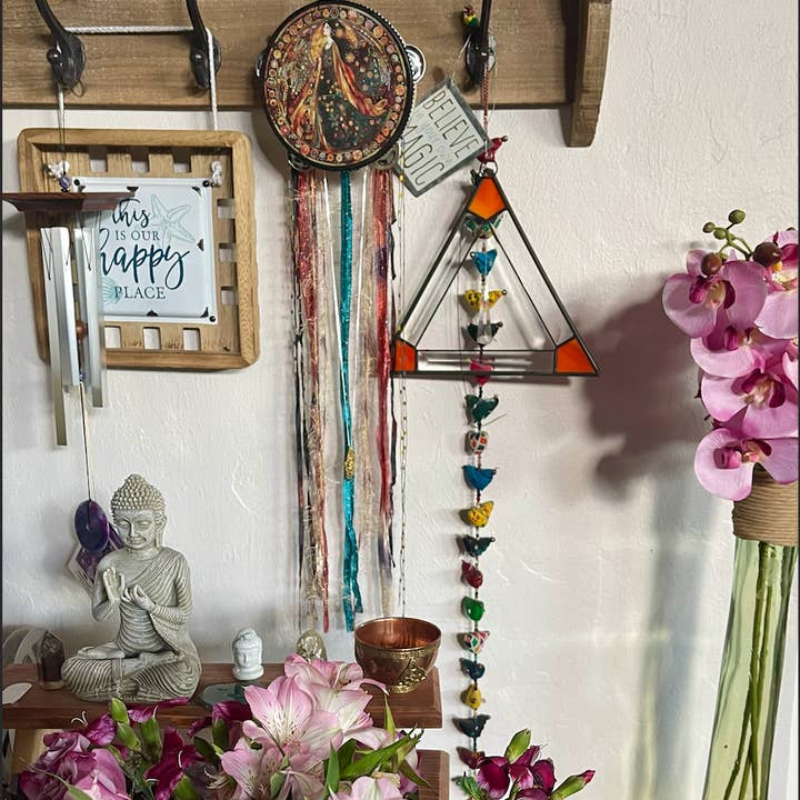 Bodhi Leaf Market - Venta al por mayor Artículo de meditación - Pandereta Decorativa de Pared Charmed Practical Magic de 6"1