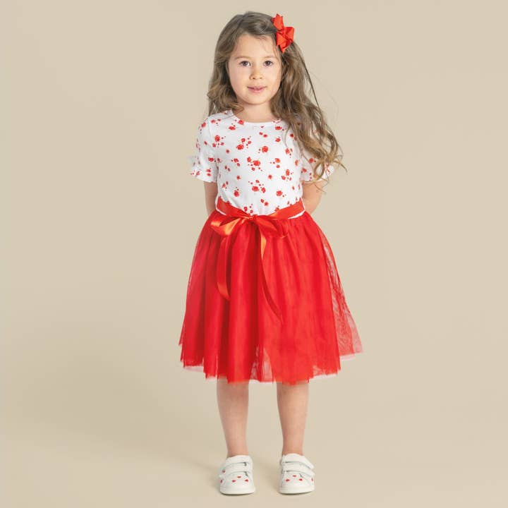 Designer Kidz - Wholesale Dress – Kids - Alyssa Floral S/S Tutu Dress1