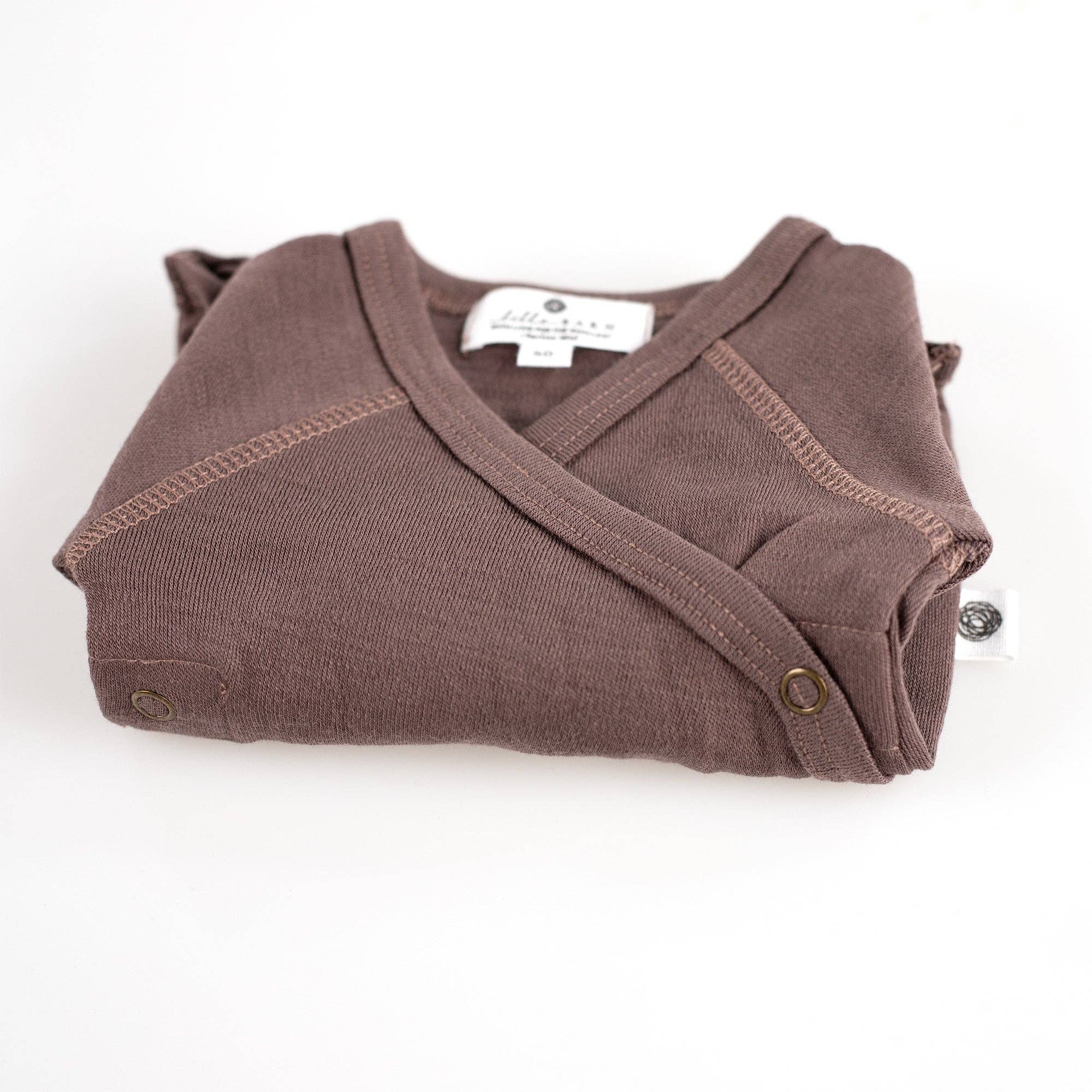 Lille Barn - Vente Body (sans pieds) – bébé - Body cache-cœur à manches longues en laine mérinos - Peppercorn5