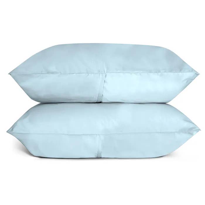 Sunrise Sky Blue Set of 2 King Sateen Pillow Cases for wholesale by Bombacio