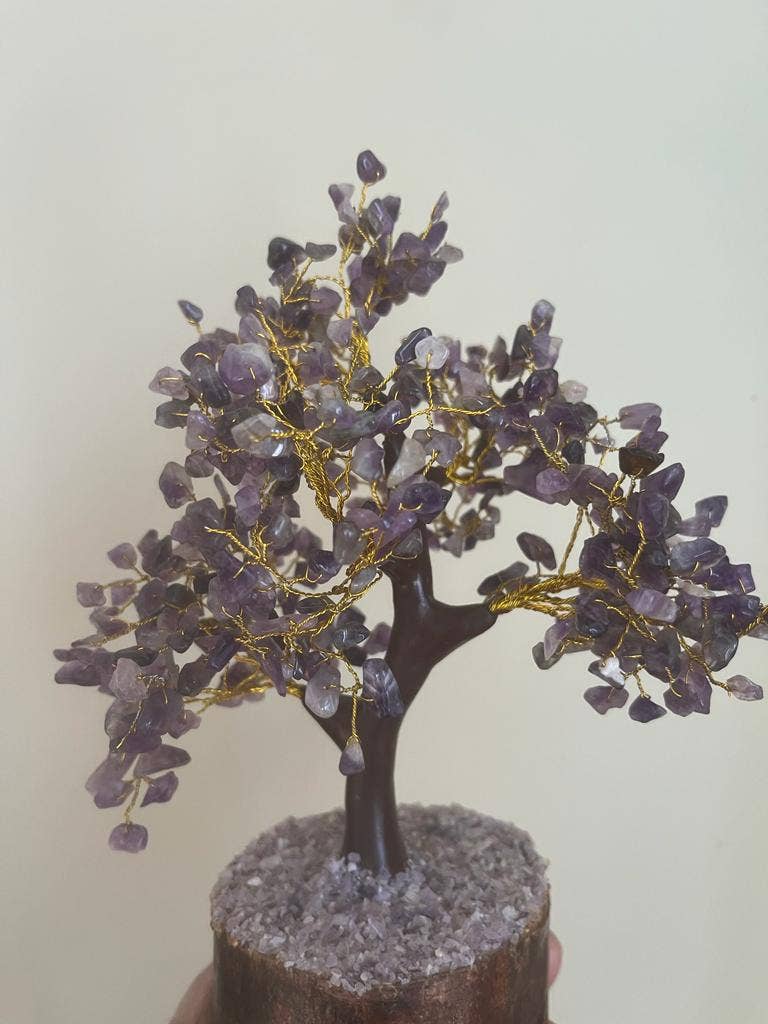 jiomind - Vendita all'ingrosso Decorazioni da tavolo - Albero di Cristalli di Ametista con 500 Pietre su Filo Dorato2