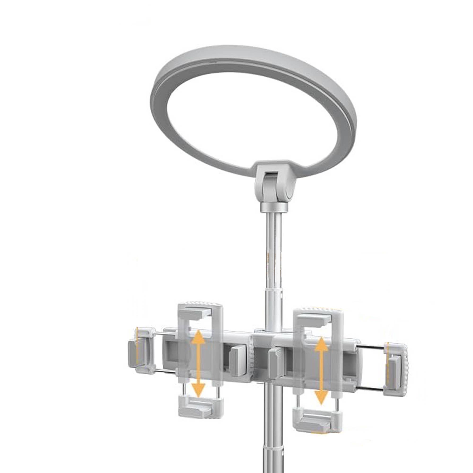 HomeRoots - Vente Lampes d'appoint/de bureau - Lampe de bureau portable réglable en métal et plastique blanc de 22" avec LED et pince pour téléphone0