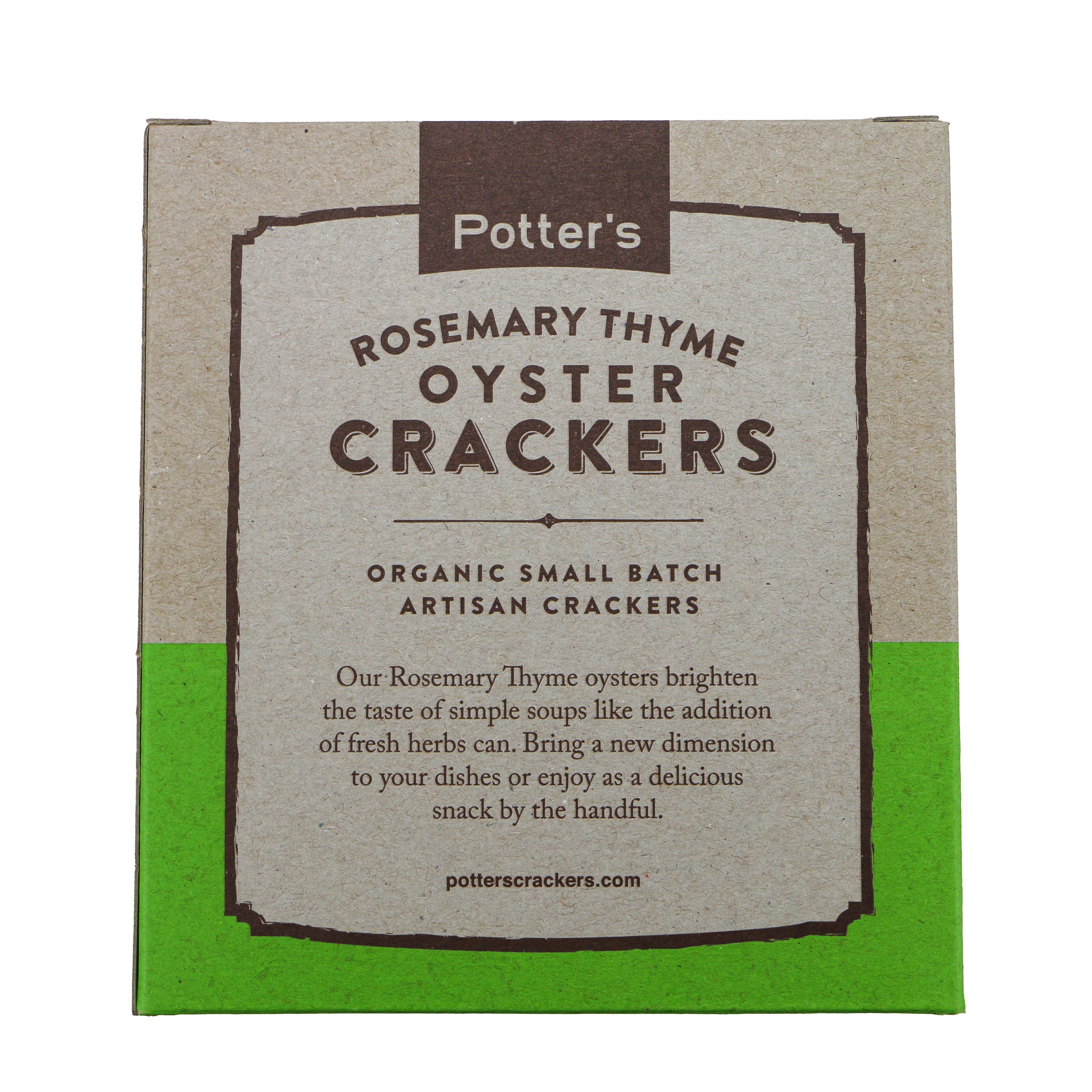 Potter’s Crackers – Engroshandel Kiks – Potter's Crackers Økologiske rosmarin timian østerskakere2