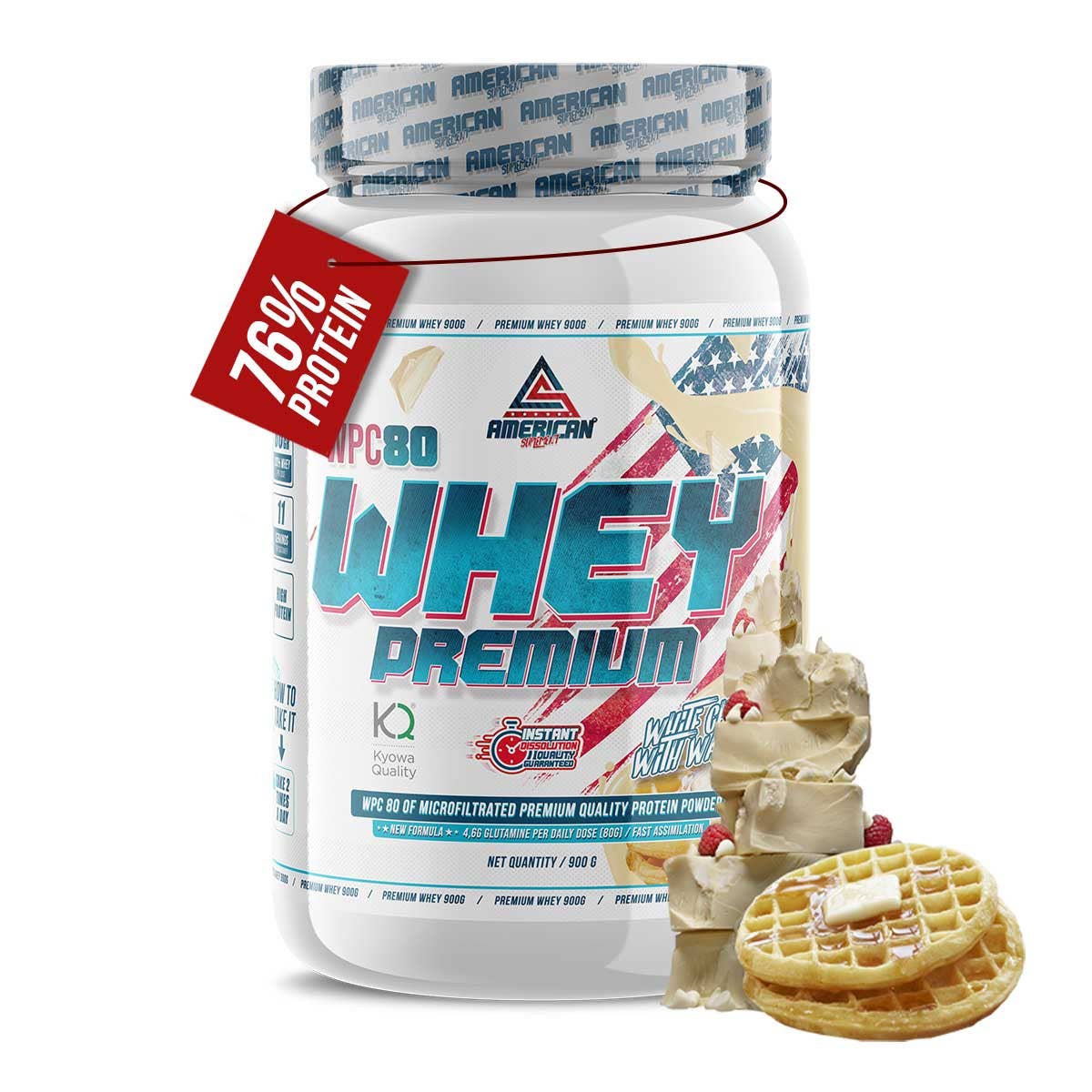 AMERICAN SUPLEMENT S.L. - Venta al por mayor Proteínas y superalimentos en polvo - American Suplement | Premium Whey Protein WPC80 900 gr7