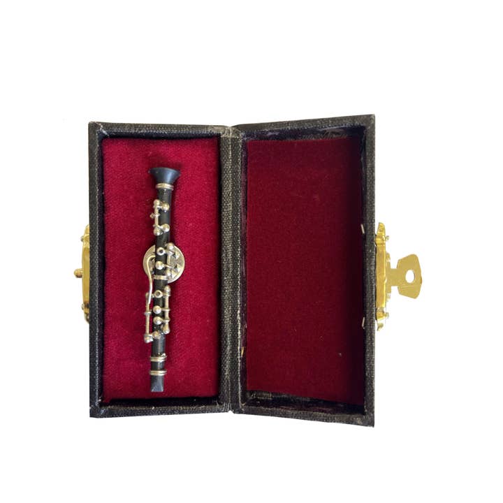 Sort Klarinet Pin Med Taske for engroshandel hos Broadway Gifts Co