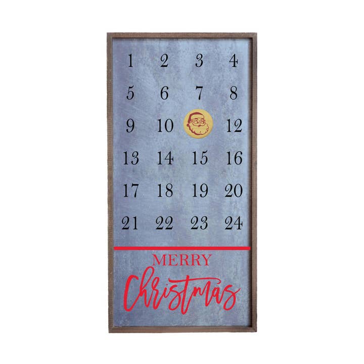 12x24 Magnetic Advent Calendar Christmas Decor for wholesale by Driftless Studios