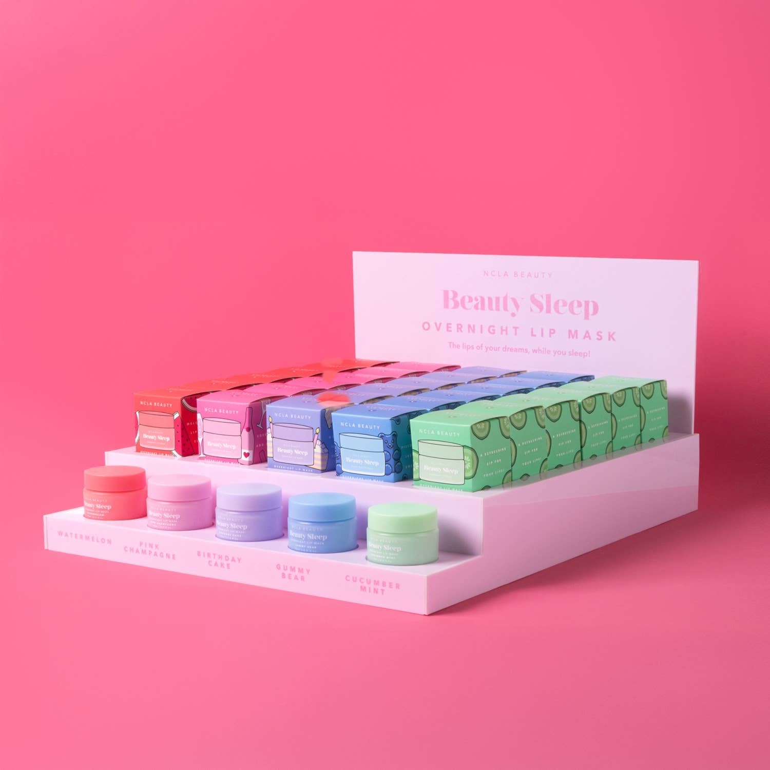 NCLA Beauty - Wholesale Lip Treatment/Mask - Beauty Sleep Lip Mask Bundle w/ FREE display1