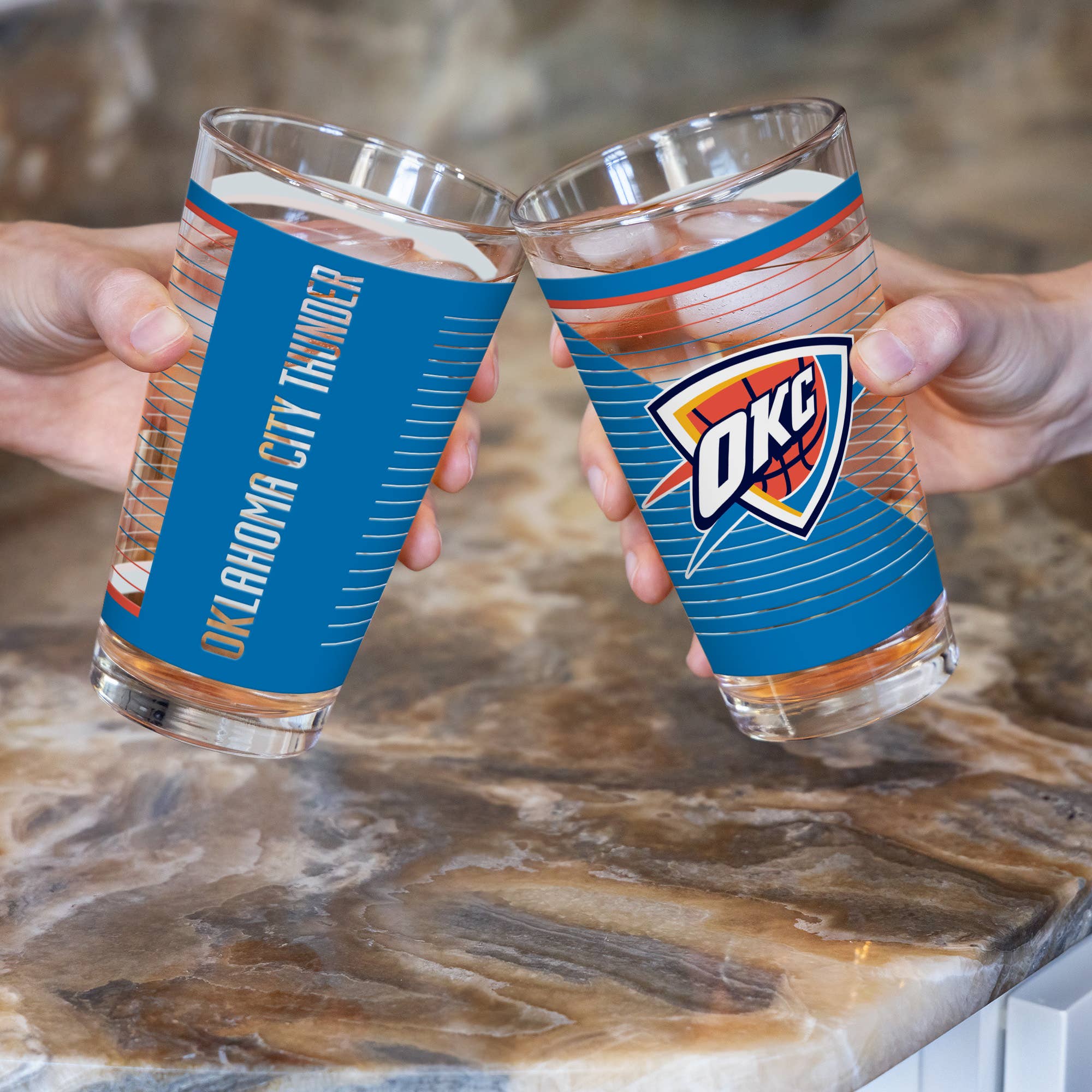 Rico Industries - Wholesale Beer Glass/Mug - NBA  Oklahoma City Thunder  16 oz Pint Glass3