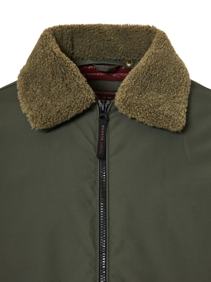 Funky Buddha – Großhandel Jacke - Herren – Funky Buddha Herren Freizeitjacke in Schwarz und Haselnuss4