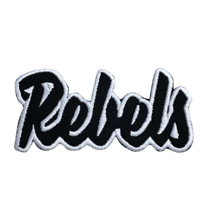 CUSTOM: Rebels, Mascots, Names, Embroidered Iron on Patch for wholesale by Wholesale Applique