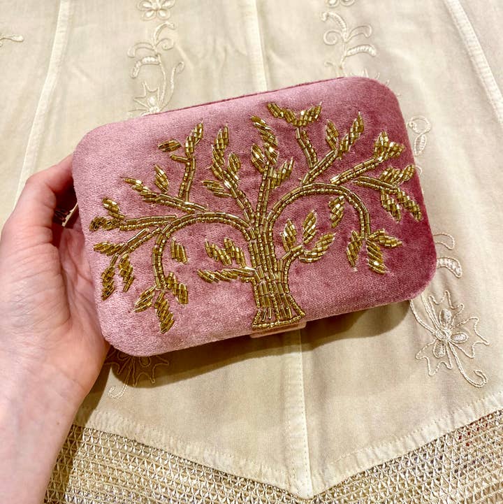 Temple of Treasure - Wholesale Jewelry Box/Organizer - Tree of Life Beaded jewelry box velvet