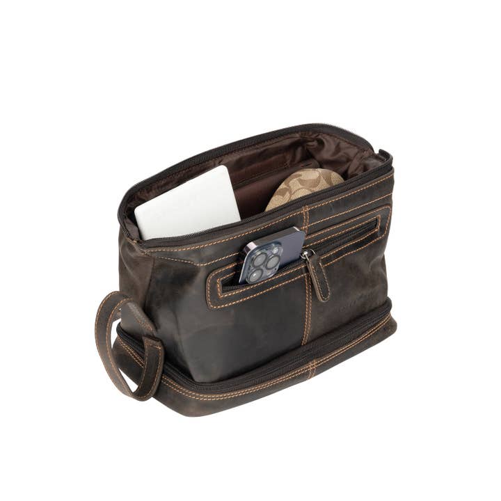 Greenwood Leather - Wholesale Toiletry Bag - Unisex - Napier Leather Toiletry Bag5