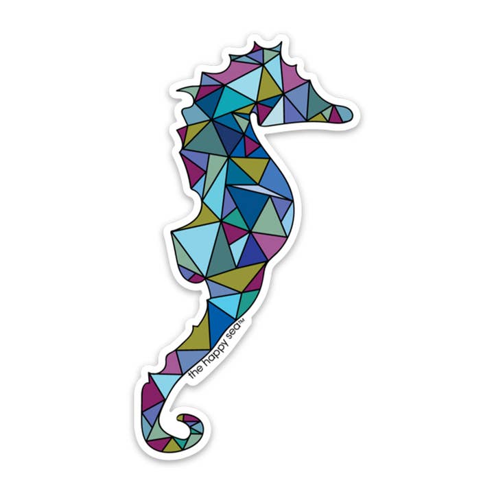 4" Seahorse Vinyl Sticker for wholesale by The Happy Sea