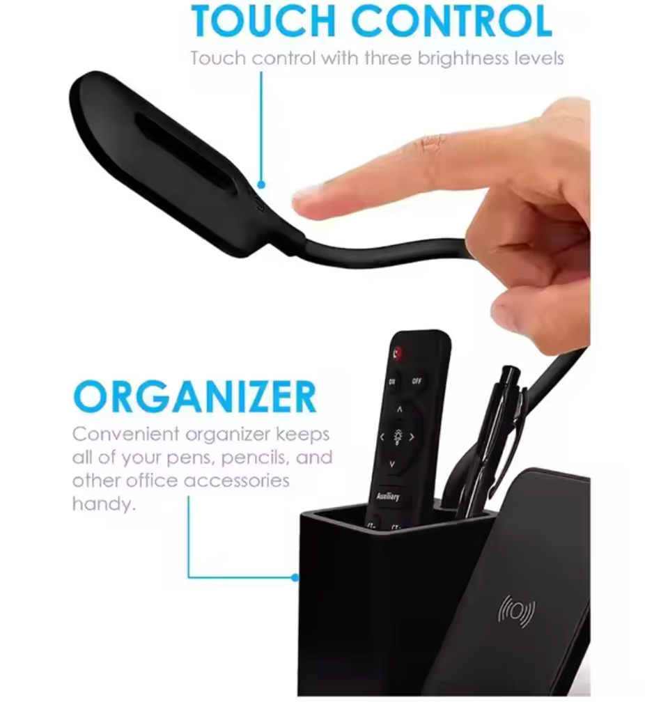 HaHaHome - Wholesale Charging dock - 3-in-1 Wireless Charger with Pen Holder and Lamp2