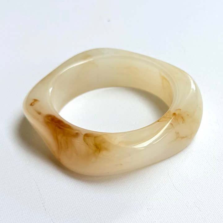 Pulseira Chunky Acrílica em Espiral Jóia Mármore Arenito por atacado de iconic mi