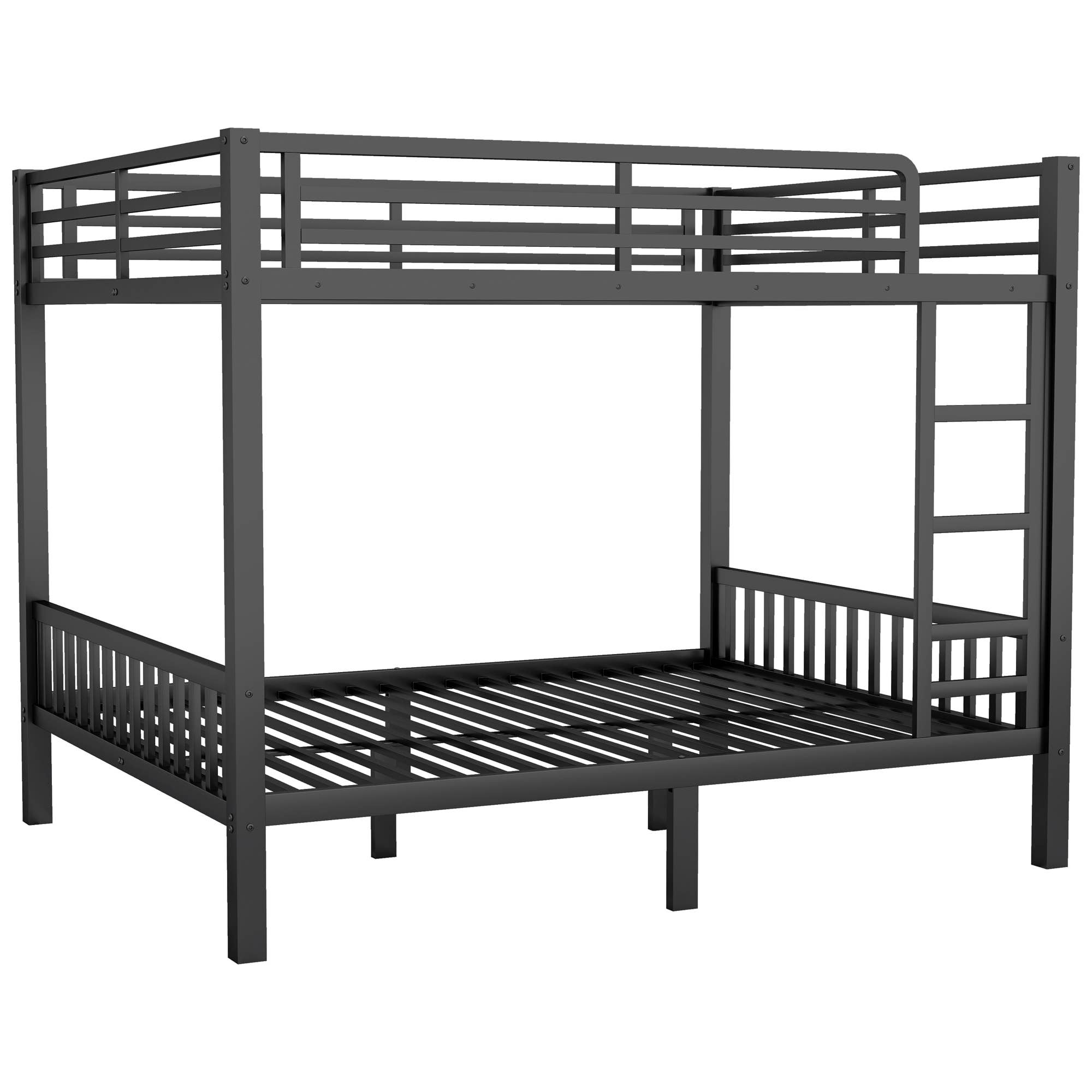 39F Inc. - Wholesale Bed - Queen Over Queen Metal Bunk Bed with Ladder, Black9