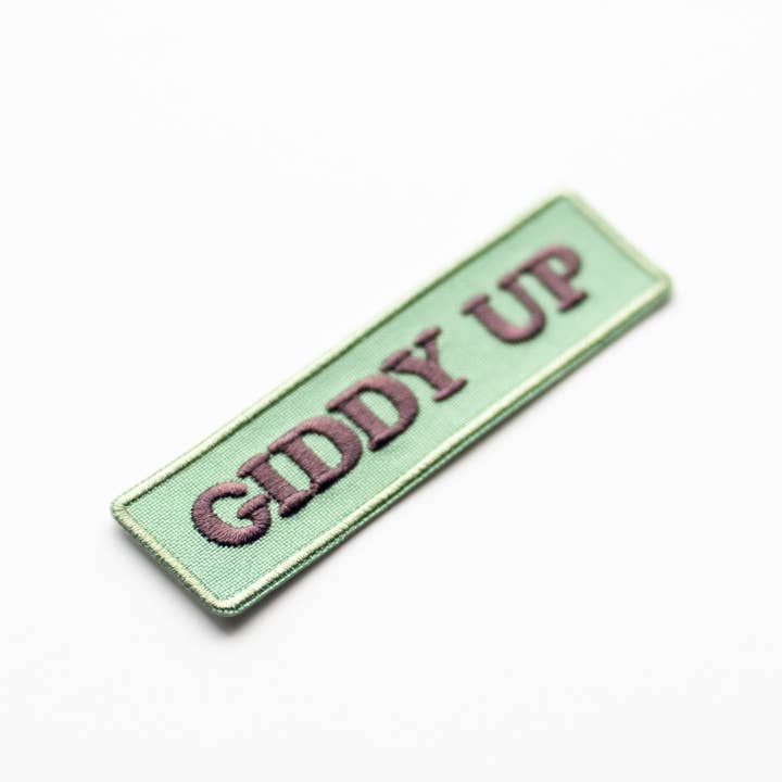 Union Made - Wholesale Patch - Giddy Up Embroidered Iron on Patch - Western