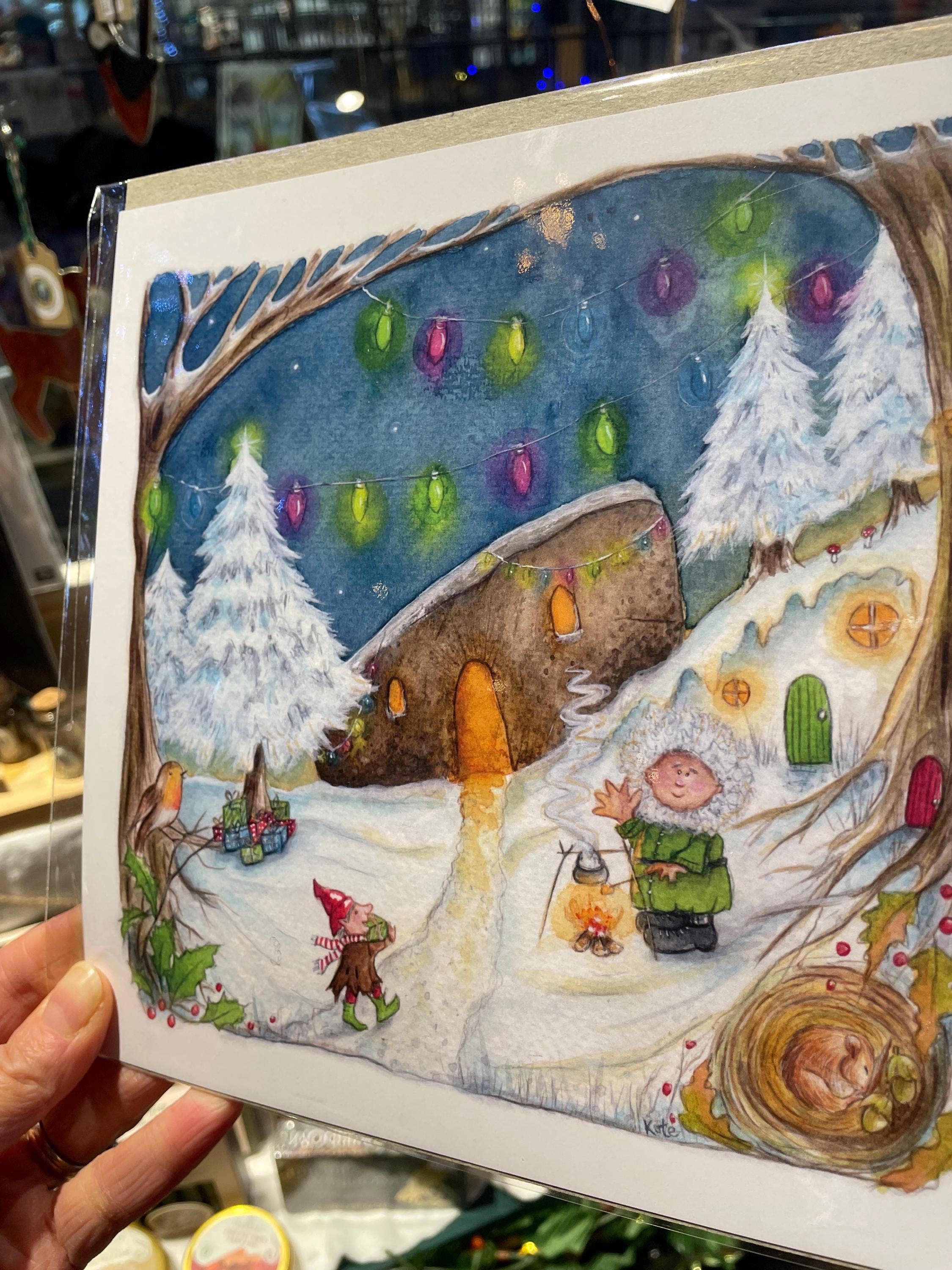 FreeRangeFaeries - Wholesale Art Print - Merry Christmas Hairy Bob! Square Signed Art Print  3